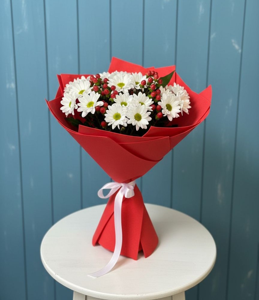 Букет цветов из: Хризантемы в Черноерковской