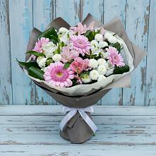 Букет цветов из:  Герберы, Альстромерии и Хризантемы в Черноерковской