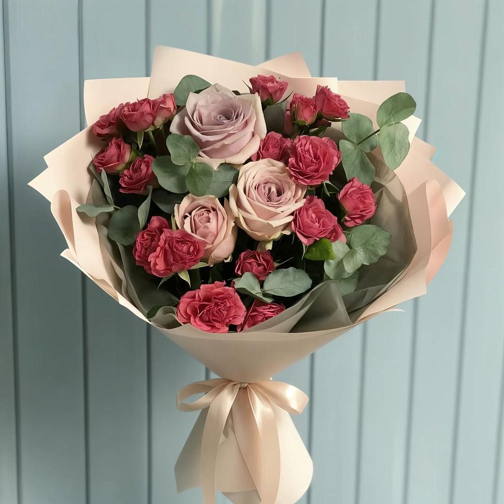 Букет цветов из: Гвоздики и Розы в Черноерковской