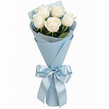 Букет 5 Белых роз Проуд в Черноерковской