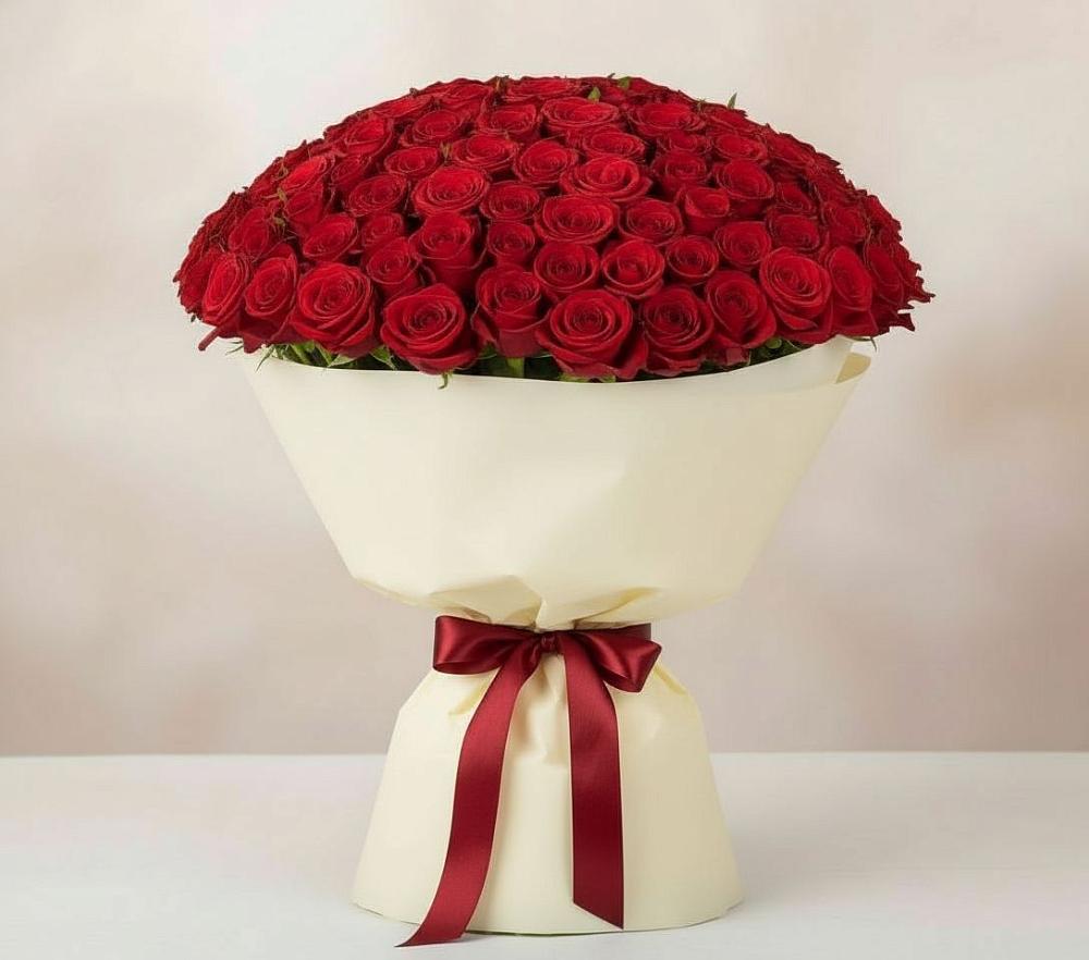 Букет 101 Красная роза Милано в Черноерковской