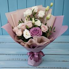 Букет цветов из:  Розы и Лизиантусы в Черноерковской