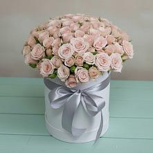 Цветочная композиция из Розы в шляпной коробке в Черноерковской