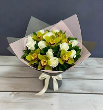 Букет цветов из:  Орхидеи и Розы в Черноерковской