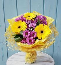 Букет цветов из:  Хризантемы и Герберы в Черноерковской