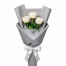 Букет 3 белые розы в Черноерковской