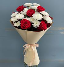 Букет цветов из:  Розы и Хризантемы #REPLACE_PRED# Черноерковской