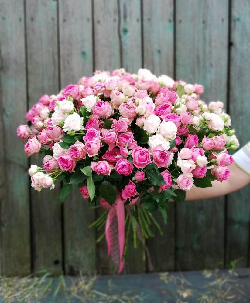 Букет Розовые кустовые розы Натали и Лав Лидия в Черноерковской