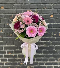Букет цветов из:  Герберы и Хризантемы в Черноерковской