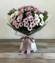Букет цветов из:  Хризантемы и Розы в Черноерковской