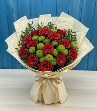 Букет цветов из:  Розы и Хризантемы #REPLACE_PRED# Черноерковской