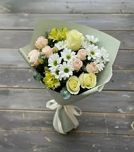 Букет цветов из:  Альстромерии, Розы и Хризантемы в Черноерковской