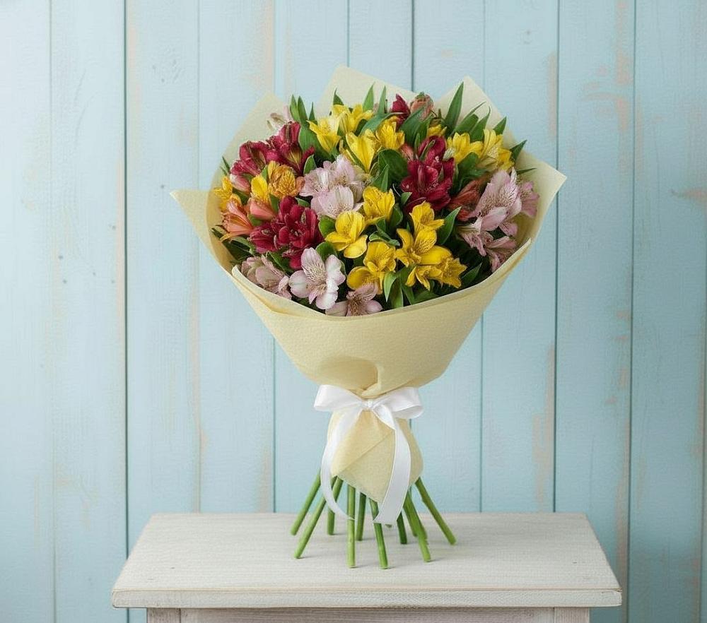 Букет цветов из: Альстромерии в Черноерковской