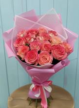 Букет 15 Розовых роз Равель в Черноерковской