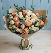 Букет цветов из:  Альстромерии и Розы в Черноерковской